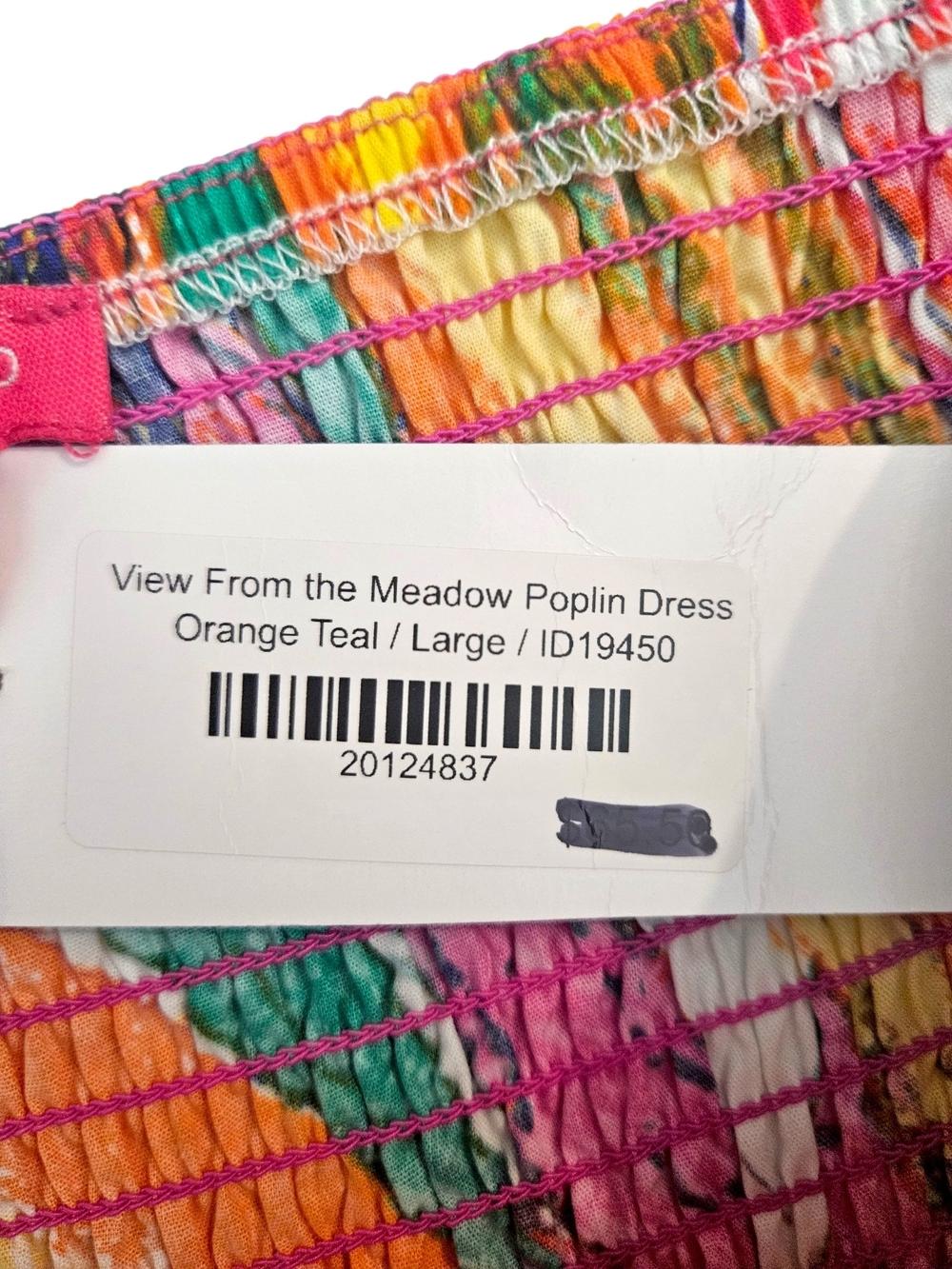 NWT Flying Tomato "View From The Meadow" Rainbow Colored Poplin Dress - Picture 6 of 8